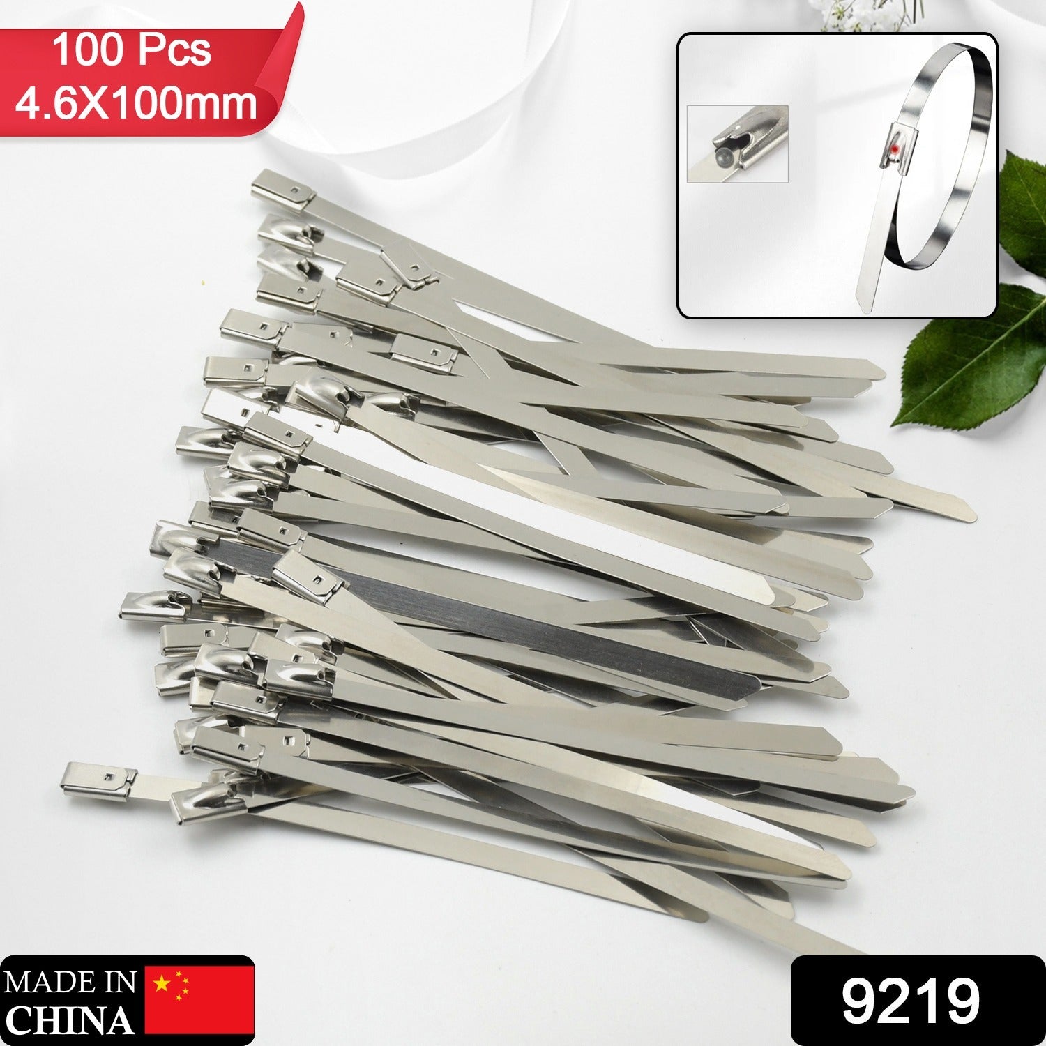 Stainless Steel Cable Ties for Solar & Home Use (100 Pc, 4.6x100mm) Your Brand