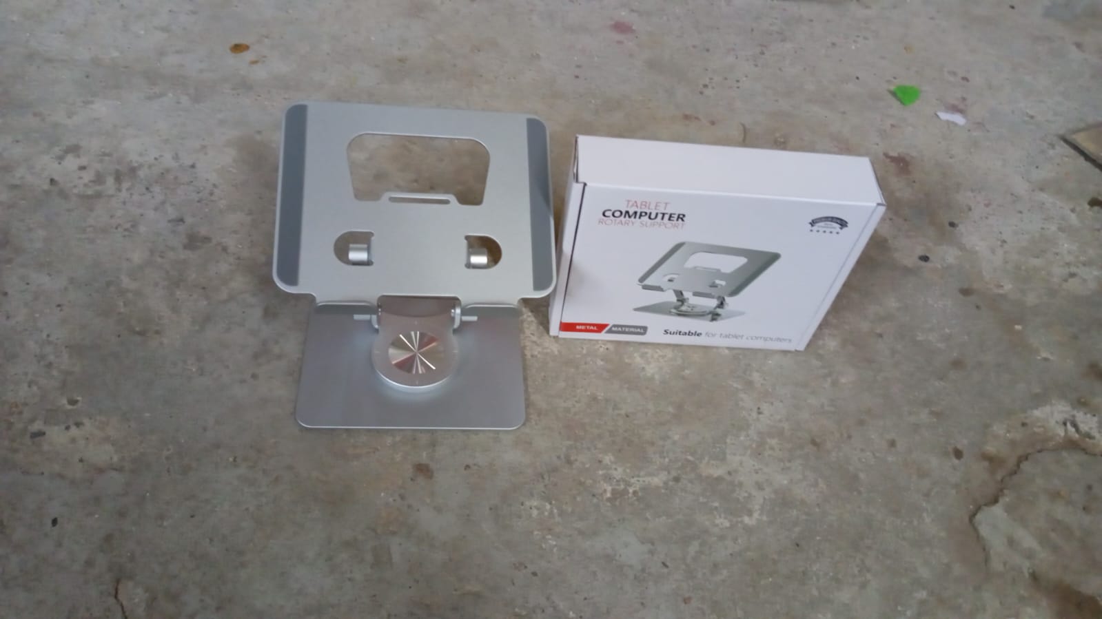 Aluminum Alloy 360°Rotating Bracket, Adjustable Tablet Stand, Portable Foldable Ergonomic Tablet Support Your Brand