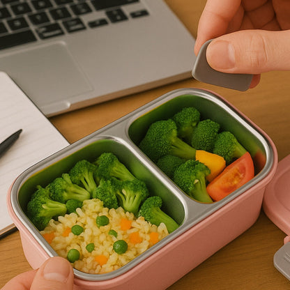 BPA-Free Snack Pack-2 Lunch Box – 2-Compartment Your Brand