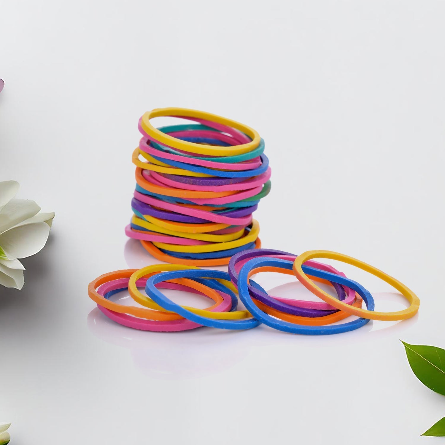 2-Inch Unbreakable Nylon Rubber Bands – Reusable Multicolor for Office, Home & School (50GM), Hair accessories Your Brand