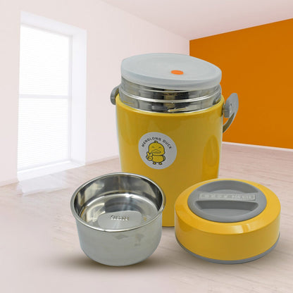 HEAVY LEAK-PROOF STAINLESS STEEL LUNCH BOX/ TIFFIN BOX, 2 COMPARTMENT, FOOD BOX FOR THERMAL CONTAINER FOR FOOD STAINLESS STEEL FOR STUDENT FOR WORK FOR TRAVEL (2 LTR.) Your Brand