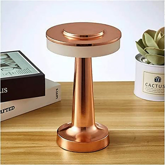 Touch LED Metal Desk Lamp – USB Rechargeable, 3 Colors/Brightness Levels, Dimmable Eye Protection (1 Pc) Your Brand
