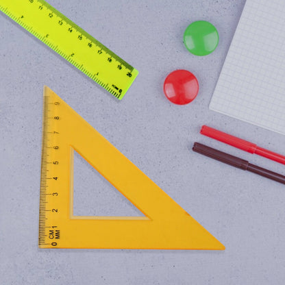 4-Piece Geometry Set, Triangle Ruler Protractor Straight Ruler Your Brand