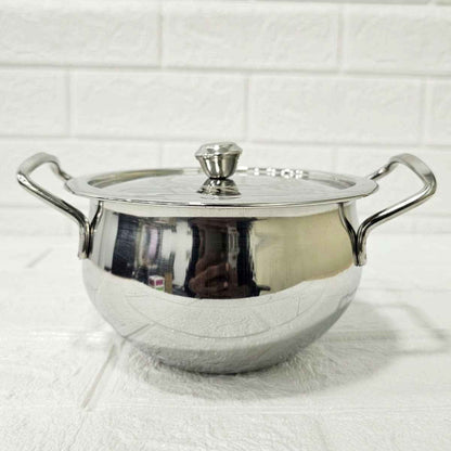Madhuram Stainless Steel Coconut Handi with Lid – Size 1