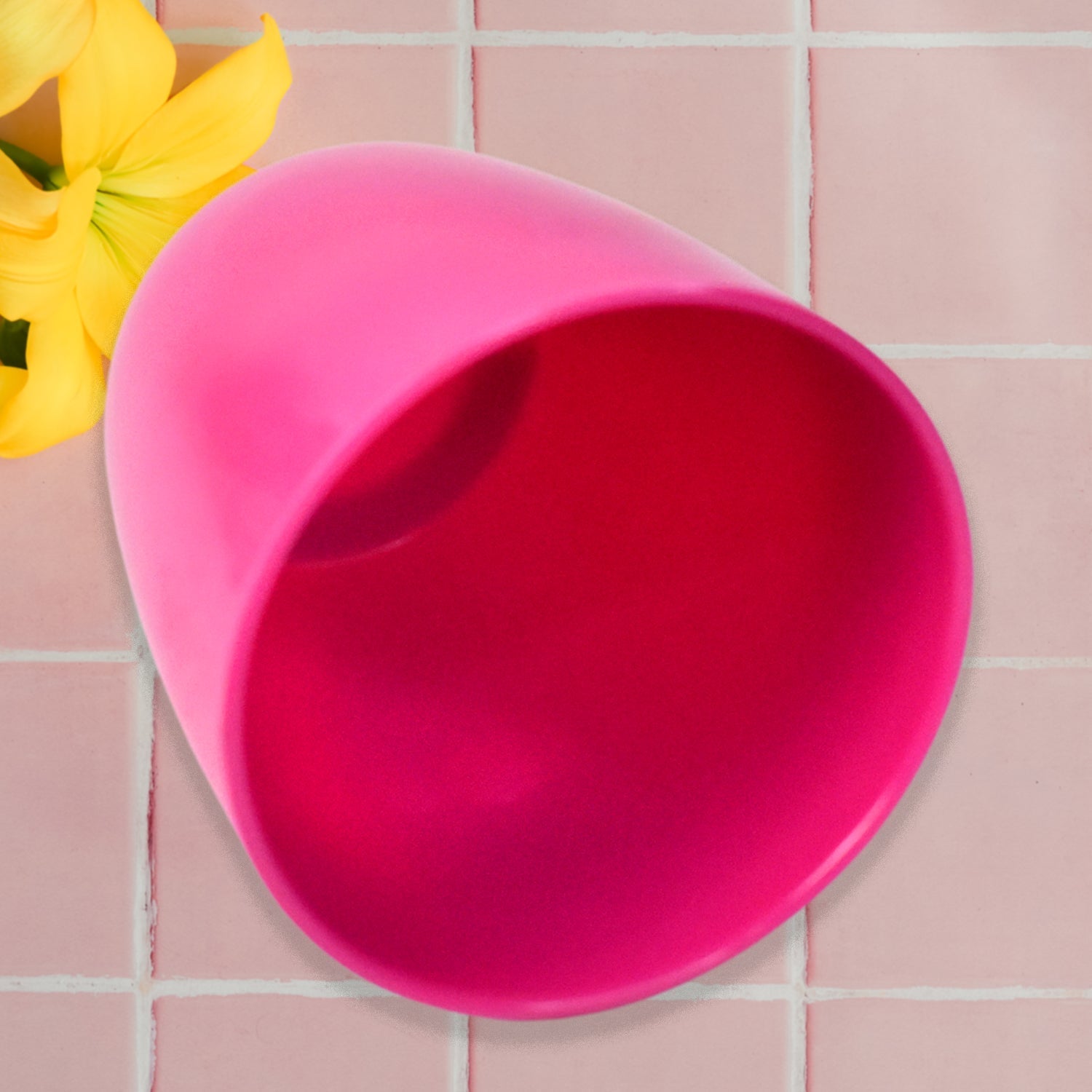 Plastic Flower Valencia (Pot) Home and Outdoor (1 Pc/Mix Colour) Your Brand