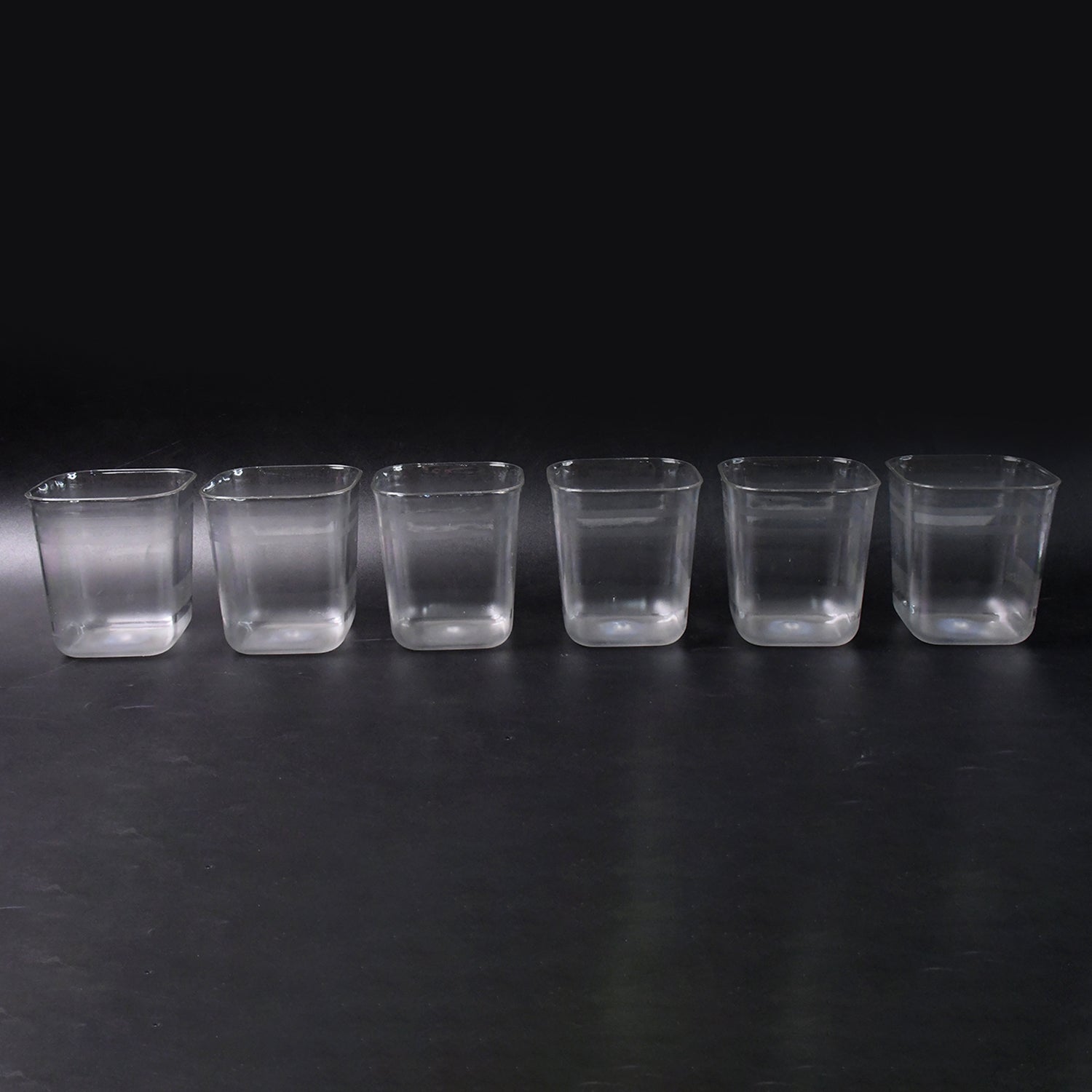 6pc Transparent Diamond Medium Serving Glass Set, Glass Set for Water, Juice etc Your Brand