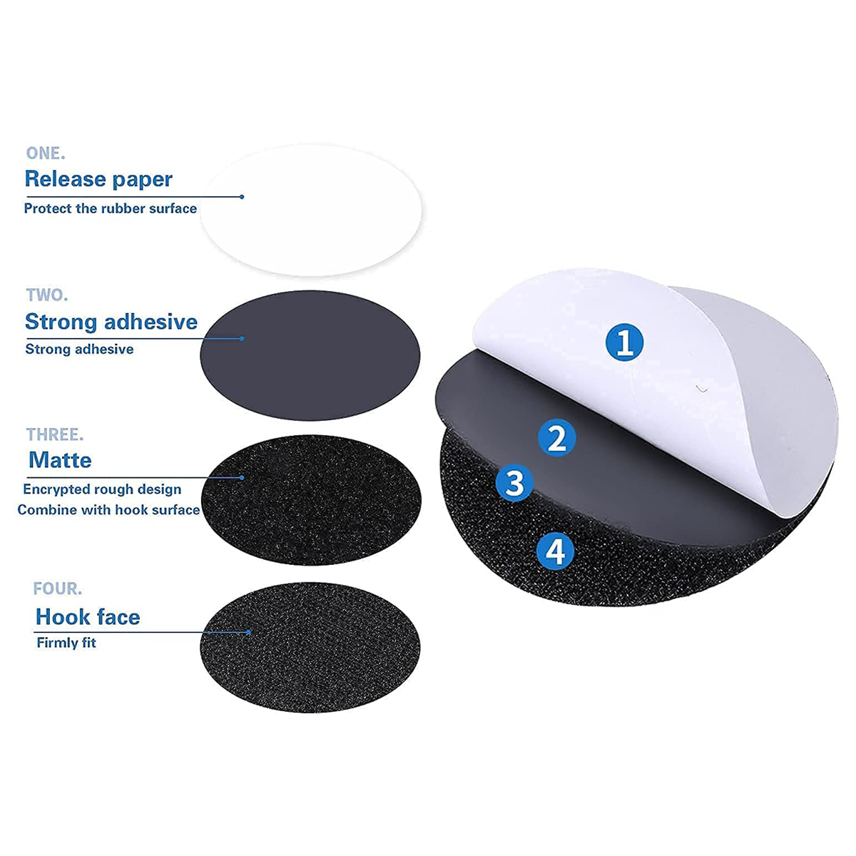 Multipurpose Double Sided Round Velcro Tape Dots - (Pack Of 5pc)