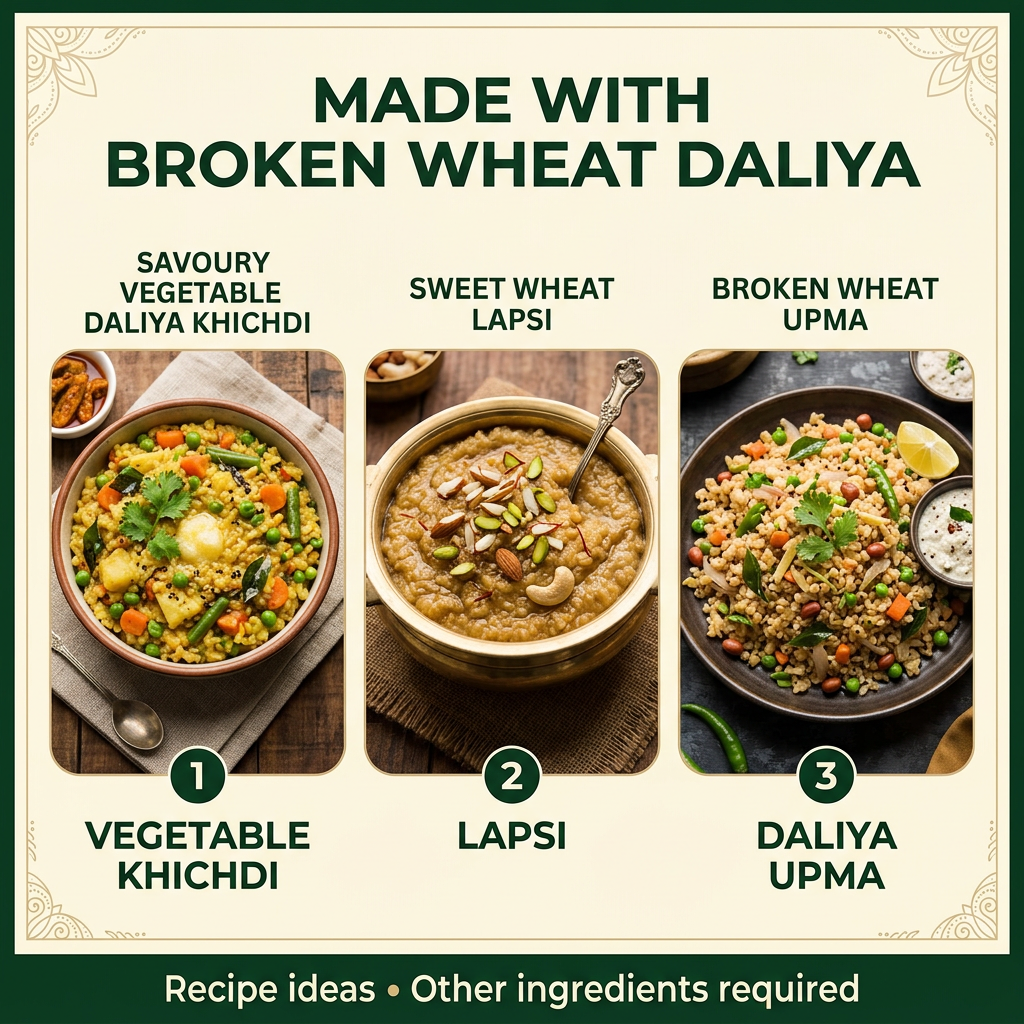 Organic Daliya (Broken Wheat) 500g | The GIR Family Farmer