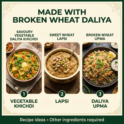 Organic Daliya (Broken Wheat) 500g | The GIR Family Farmer