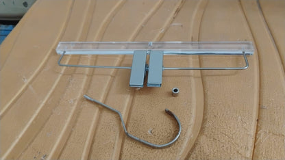Heavy-Duty Transparent Acrylic Hanger With Adjustable Clips Your Brand