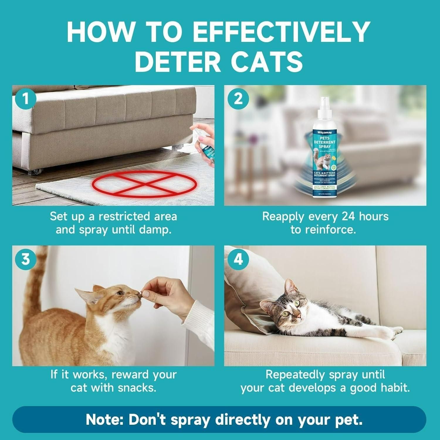 Pet Deterrent Spray 100ml Each (Pack of 2) 8feb97-4