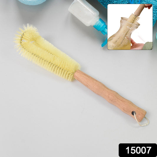 13 inch Bottle Brush, Bristle Brush with  Wood Handle, Washing Brush with Wooden Handle, Kitchen Cleaning Tool, Brushes for Dish, Tumbler, Teapot, Cup, Pan Your Brand
