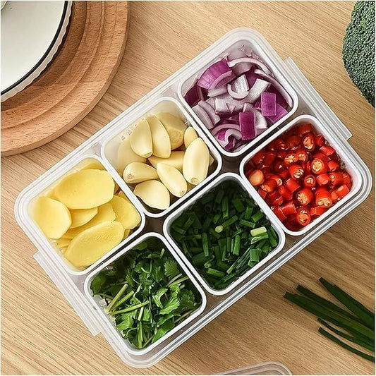 Food Storage Box With Lid and 6 Compartments 8feb97-4