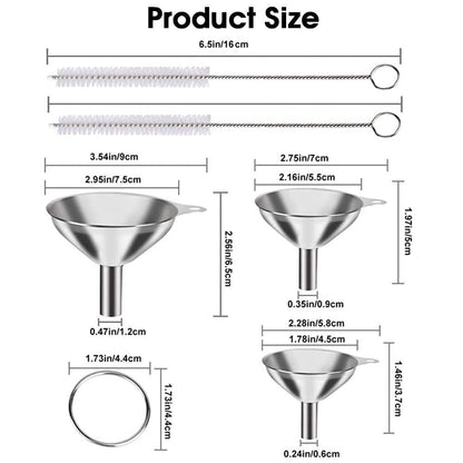 3 Pcs Funnel with Brush Set 8feb97-4