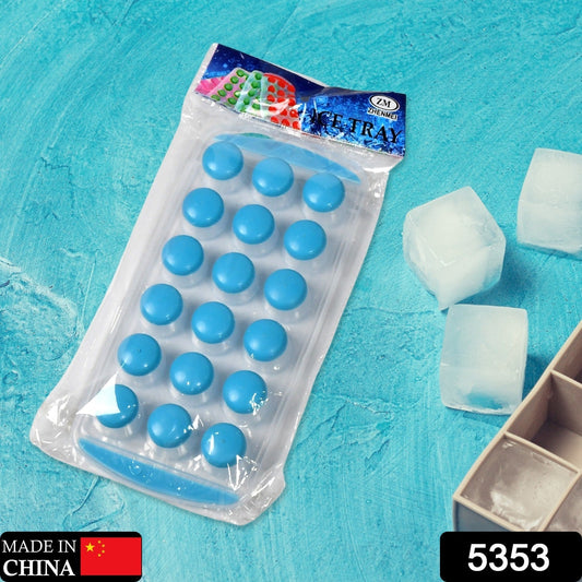 Smart Push  Out Round  Shape Mini Ice Cube Trays with Flexible Silicone Bottom | Round Shape Silicone Chocolate Mold Maker Ice Cube Tray Freeze Mold Your Brand