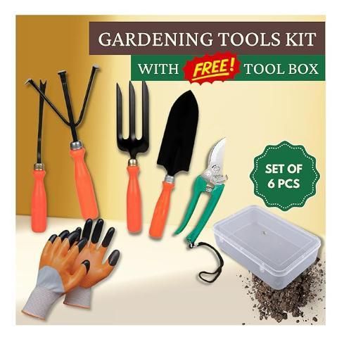 6 in 1 Garden Tools with Box 8feb97-4