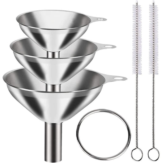 3 Pcs Funnel with Brush Set 8feb97-4