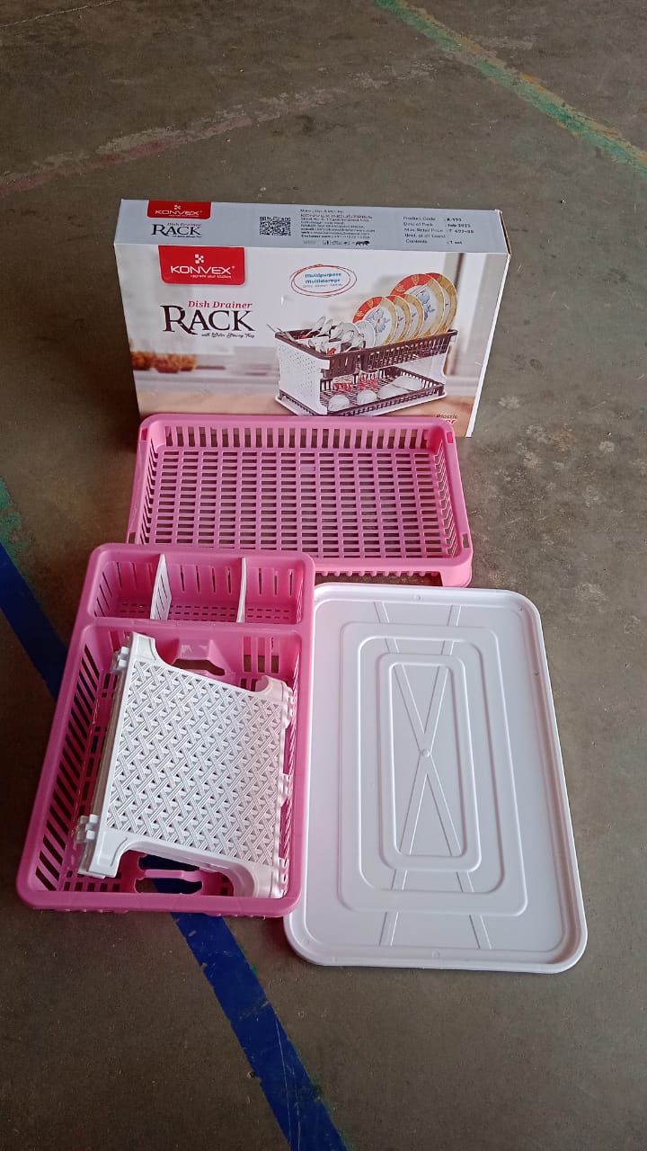 Plastic Kitchen Organizer Rack with Water Storing Tray Your Brand