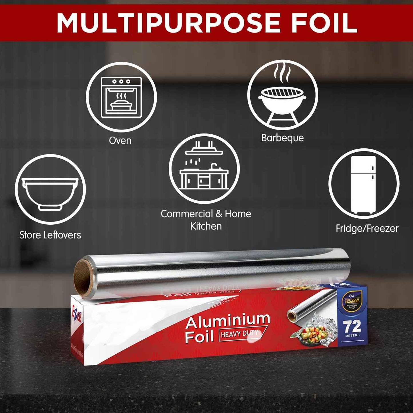 Aluminium Foil 9 Metre for Food Packing , Wrapping, Storing and Serving
