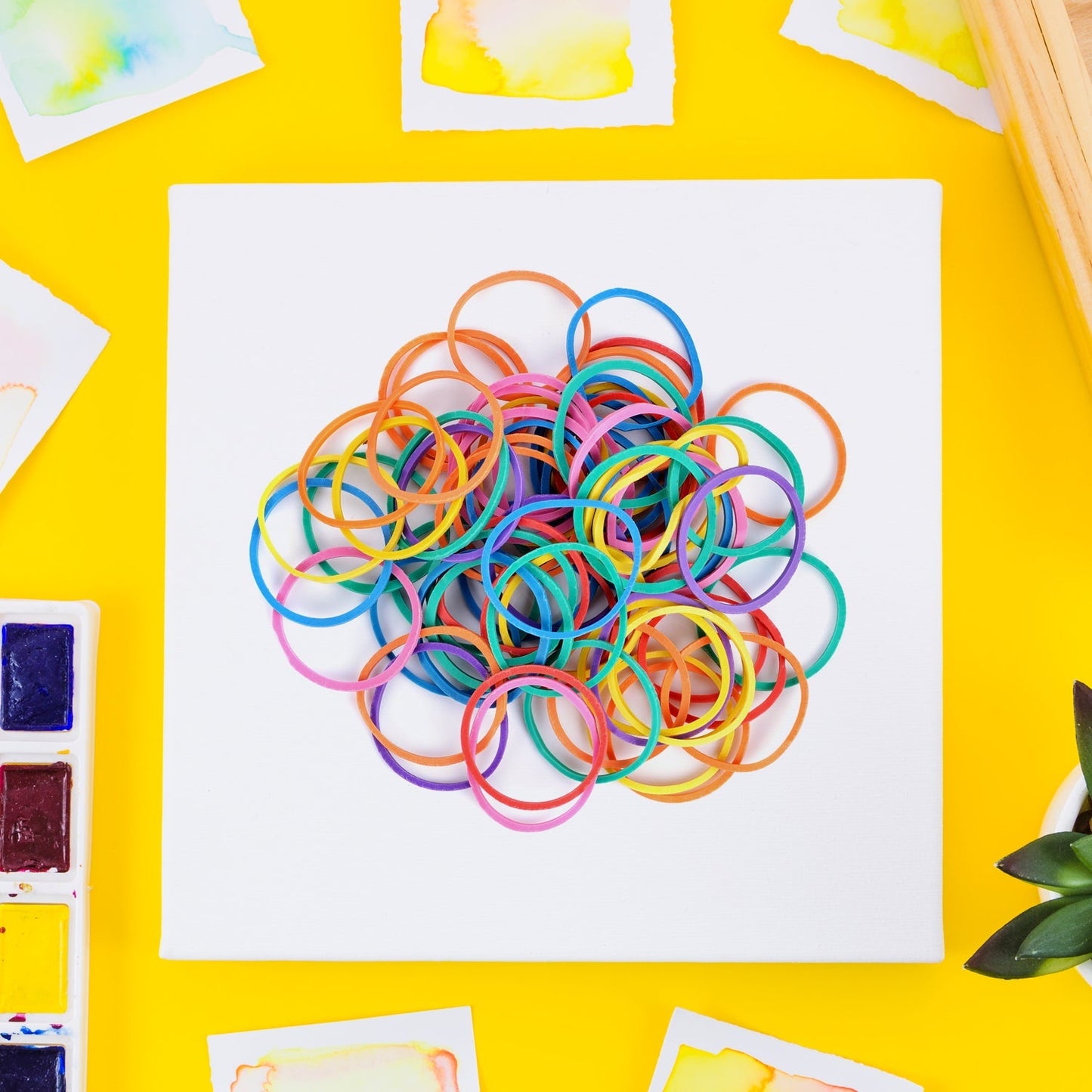 2-Inch Unbreakable Nylon Rubber Bands – Reusable Multicolor for Office, Home & School (50GM), Hair accessories Your Brand