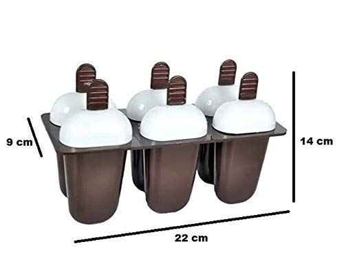 Plastic Ice Candy and Kulfi Maker Set with 6 Cups