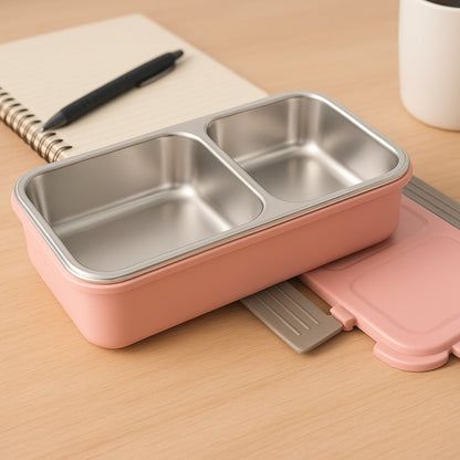 BPA-Free Snack Pack-2 Lunch Box – 2-Compartment Your Brand