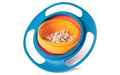 Portable Non Spill Feeding Toddler Gyro Bowl 360 Degree Rotating Dish