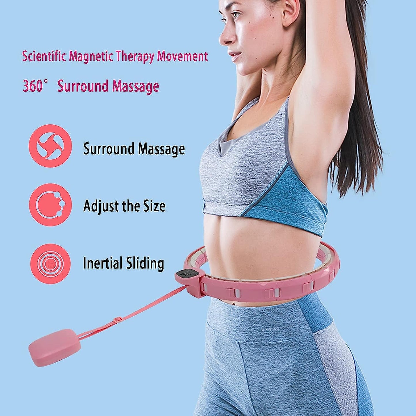Fitness Adjustable Detachable Fitness Hula Hoop Ring Smart Round Count & Weight Loss Gym Equipment Exercise Smart Hula Hoops Your Brand