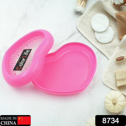 Bathroom Accessories Plastic Soap Case / Soap Dish / Soap Stand, Plastic Soap Case Soap Holder Soap Dish For Bathroom Kitchen Sink ,Sabudani (Oval / Heart Shape Soap case / 1 pc ) Your Brand