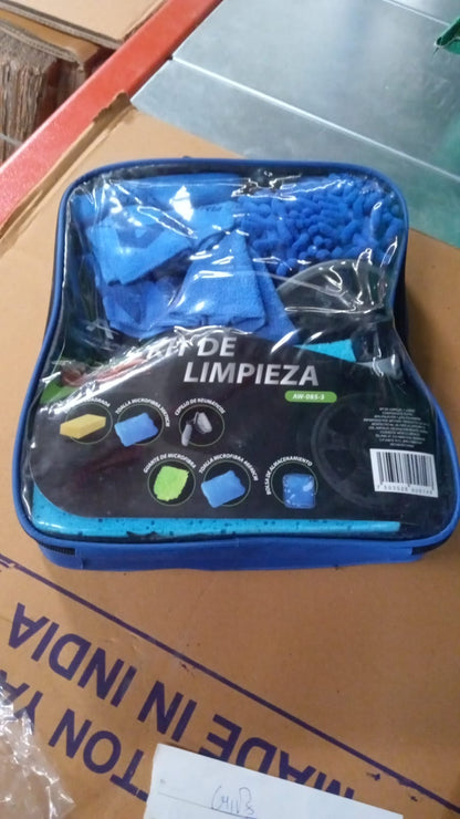 Car / Bike Cleaning Combo Microfiber Car Wash Sponge and Gloves, Automobile Cleaning Sponges, 2 Wash Towel, 1 Brush, 1 Sponge, 1 Gloves, Car Wash Cleaning Tools Kit (5 Pcs Set) Your Brand