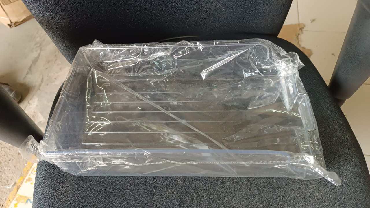 Transparent Stackable Beverage Holder Tray (Mix Size /1 Pc) Your Brand