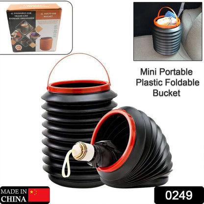 Foldable Storage Bucket , Water Container & Dustbin Multiuse Bucket For Home , Car & Kitchen Use Bucket Your Brand
