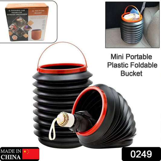 Foldable Storage Bucket , Water Container & Dustbin Multiuse Bucket For Home , Car & Kitchen Use Bucket Your Brand
