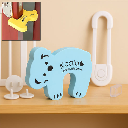 Animal Shape Door Stopper Lock Safety Guard, Kids Safety and Protection Finger Pich Door Guard, Baby Safety Cute Animal Security Door Stopper (2pc Set) Your Brand