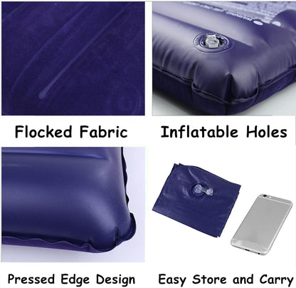 0510 Inflatable Travel Air Pillow - Comfortable Neck Support for Flights, Cars, and Camping