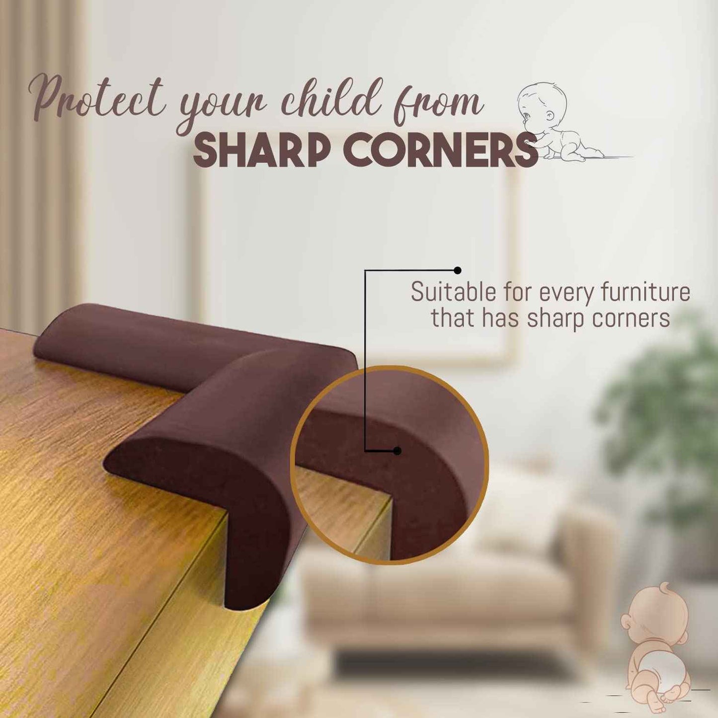 Baby Proofing Corner Guards 10Pcs
