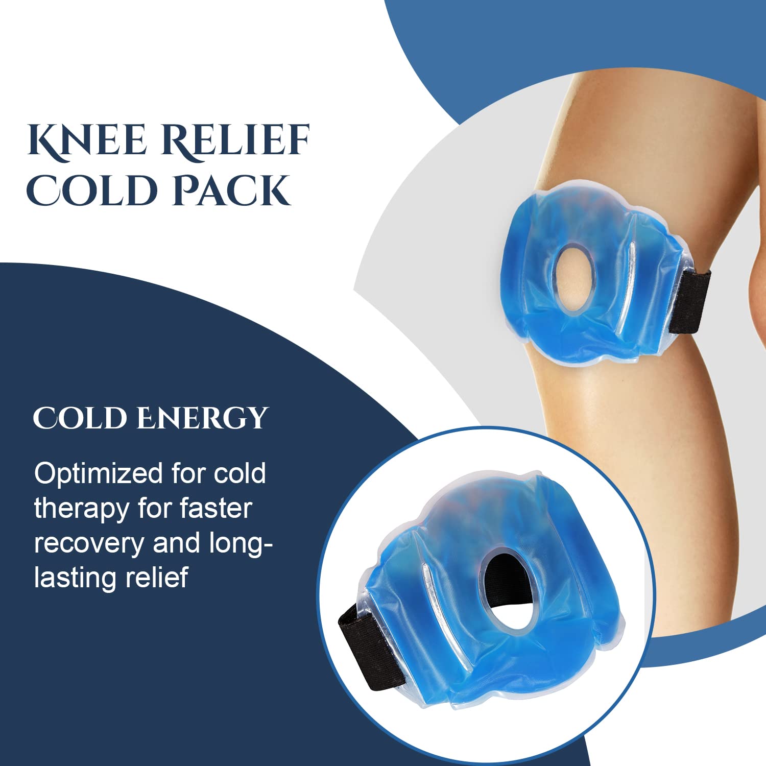 AM5317 Knee Pain Relief Reusable Relieving Cold Therapy Pack With Belt