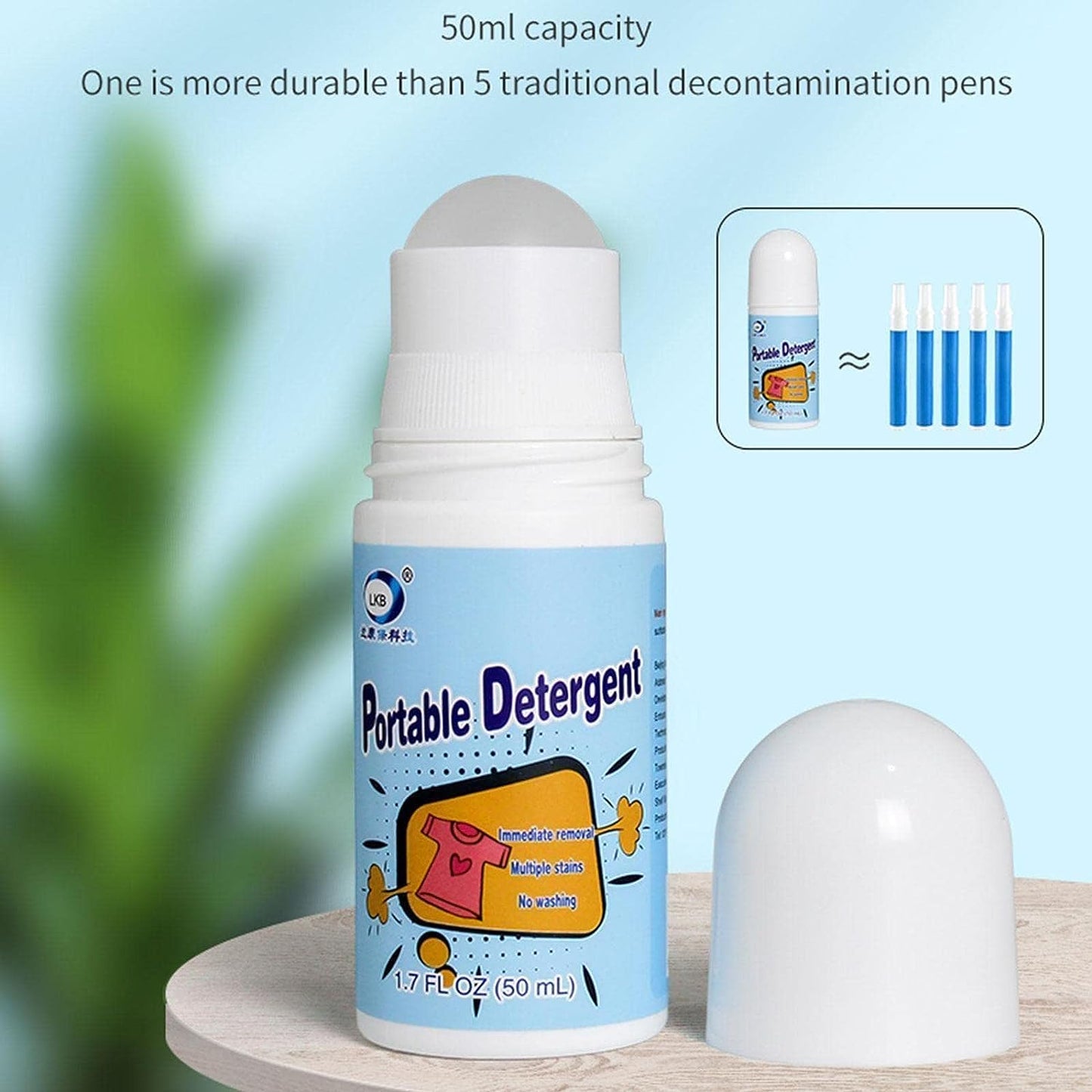 Clothes Stain Remover Bead Design Emergency Stain Rescue Roller Cleaner for Natural Fabric Removes Oil Almost All Types of Fabrics Your Brand