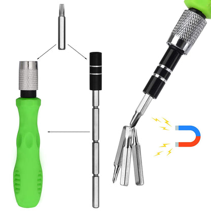 32 in 1 Mini Screwdriver Bits Set with Magnetic Flexible Extension Rod Your Brand