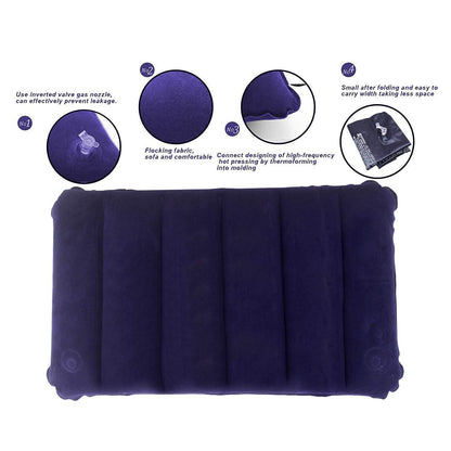 0510 Inflatable Travel Air Pillow - Comfortable Neck Support for Flights, Cars, and Camping