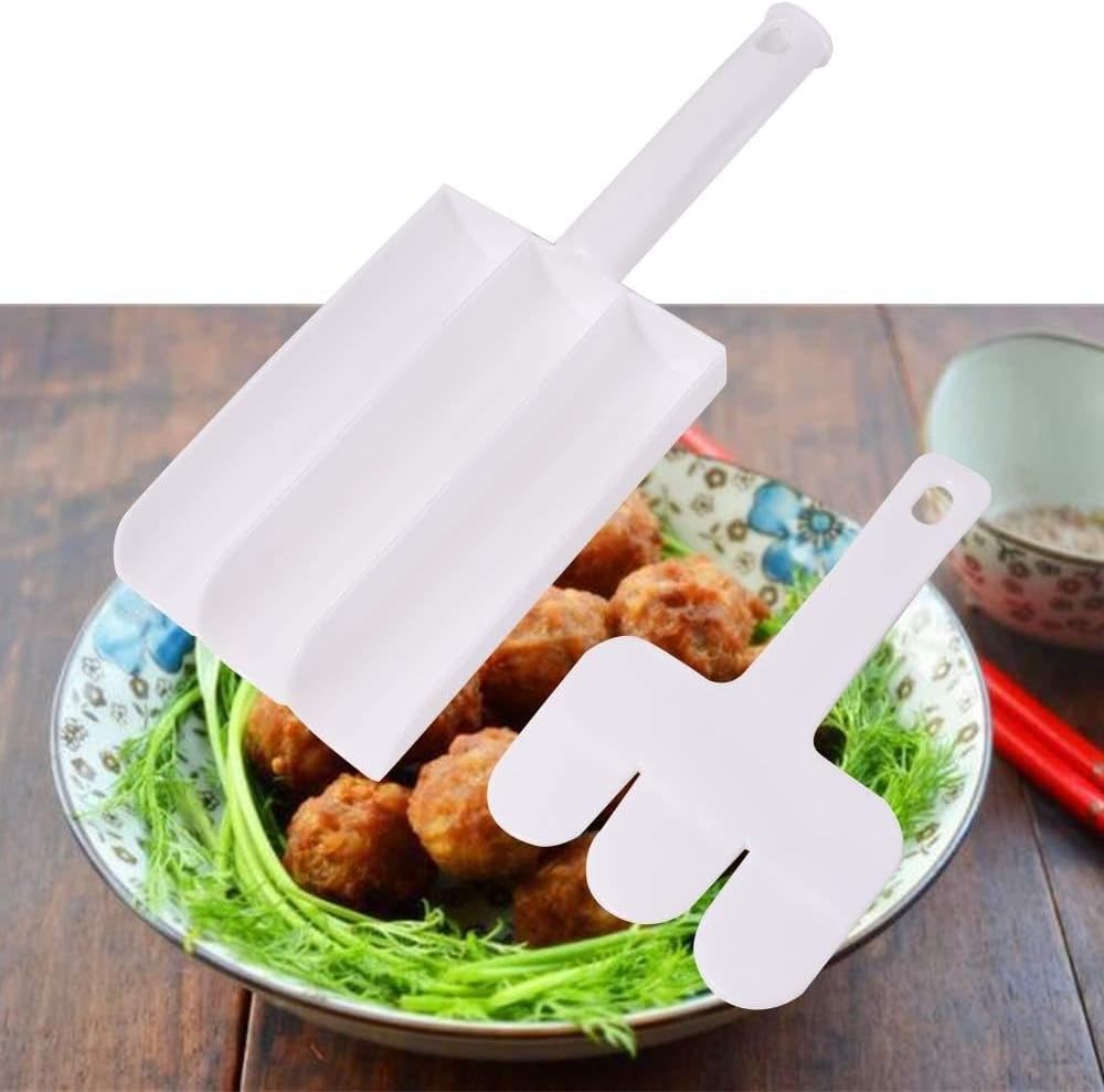 Small Multifunction Fritters Maker - Creative Fritters Scoop Multi-Function Ball Maker | Portable Maker for Making Cake Balls, Ice Cream Spoon, Doughnut, Hand Cutting Scoop(2pc Set) Your Brand