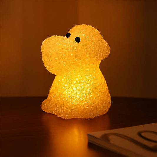 Dog Shape Crystal LED Night Light Lamp – Cute Glowing Animal Decorative Light (1 Pc) Your Brand