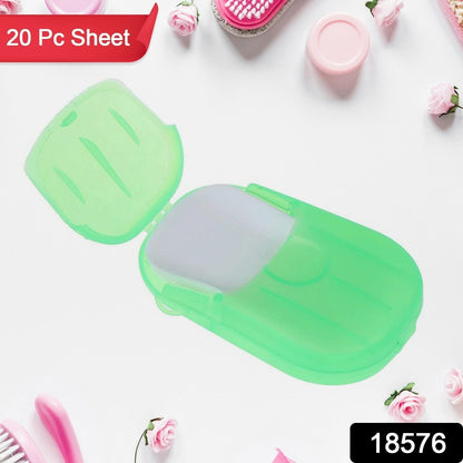 Travel Paper Soap Sheet with Mini Box (20 Sheets in a Pack Approx / Mix Color) Your Brand