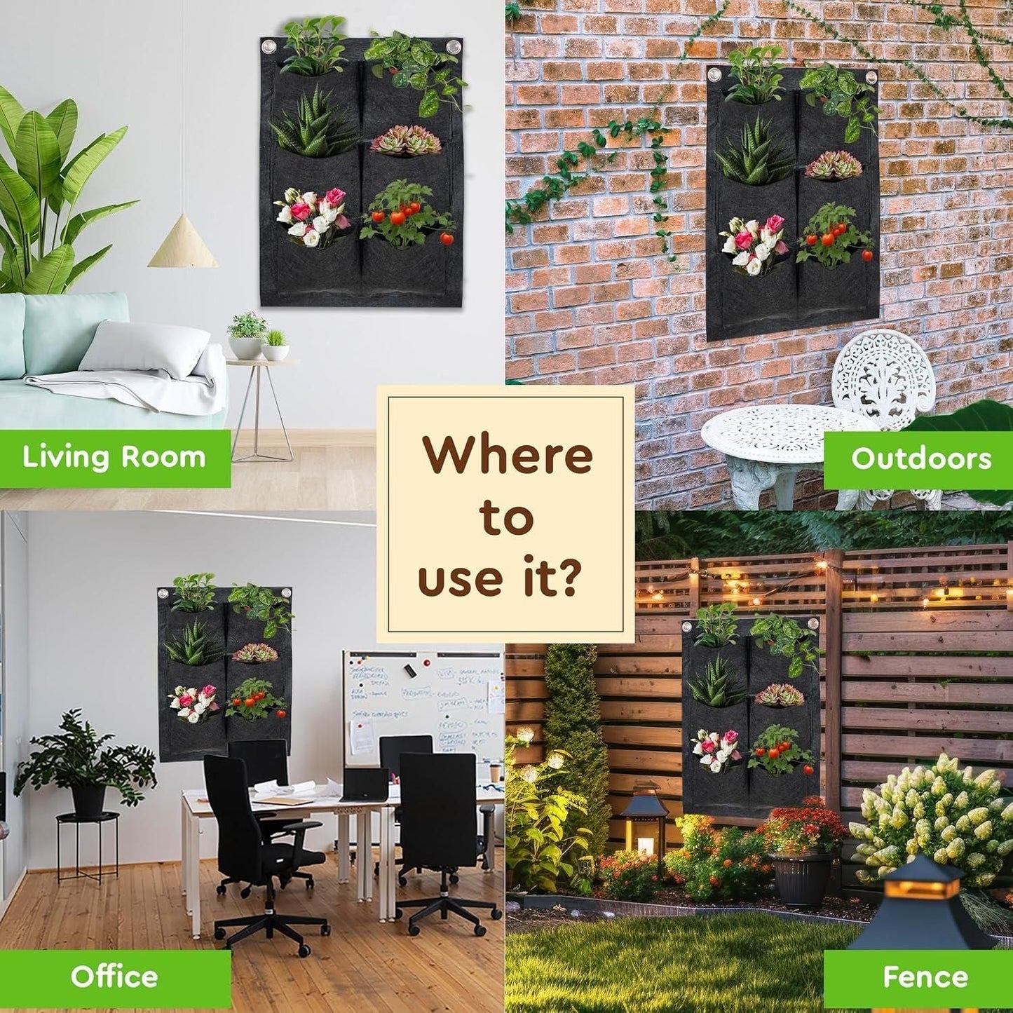 Vertical Hanging Wall Planter for Balcony�/Indoors 8feb97-4