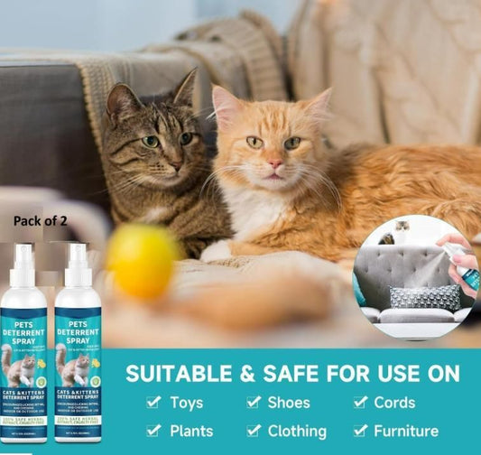 Pet Deterrent Spray 100ml Each (Pack of 2) 8feb97-4