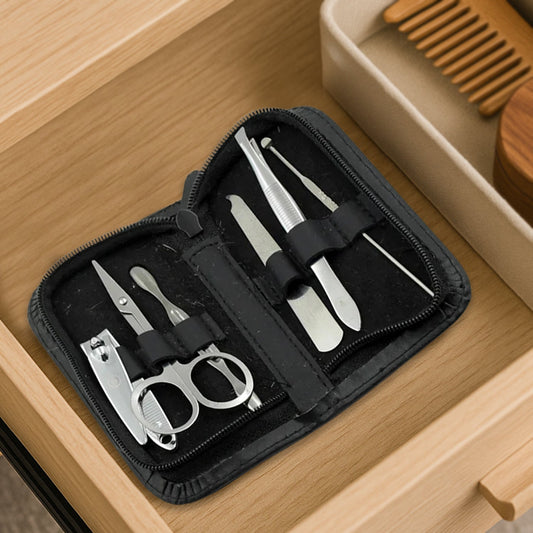 6-Piece Nail Clippers Kit with Travel Case: Professional Manicure Set, Stainless Steel Your Brand