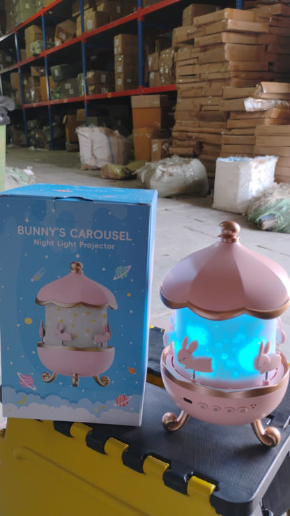 Bunny’s Carousel Rotating LED Night Light Your Brand