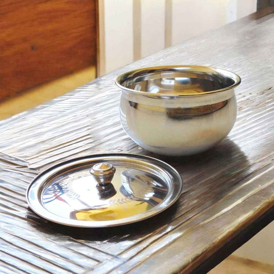 Madhuram Stainless Steel Little Handi with Lid – Premium Quality Cookware