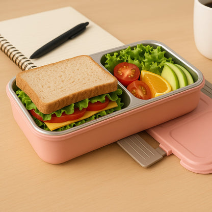 BPA-Free Snack Pack-2 Lunch Box – 2-Compartment Your Brand