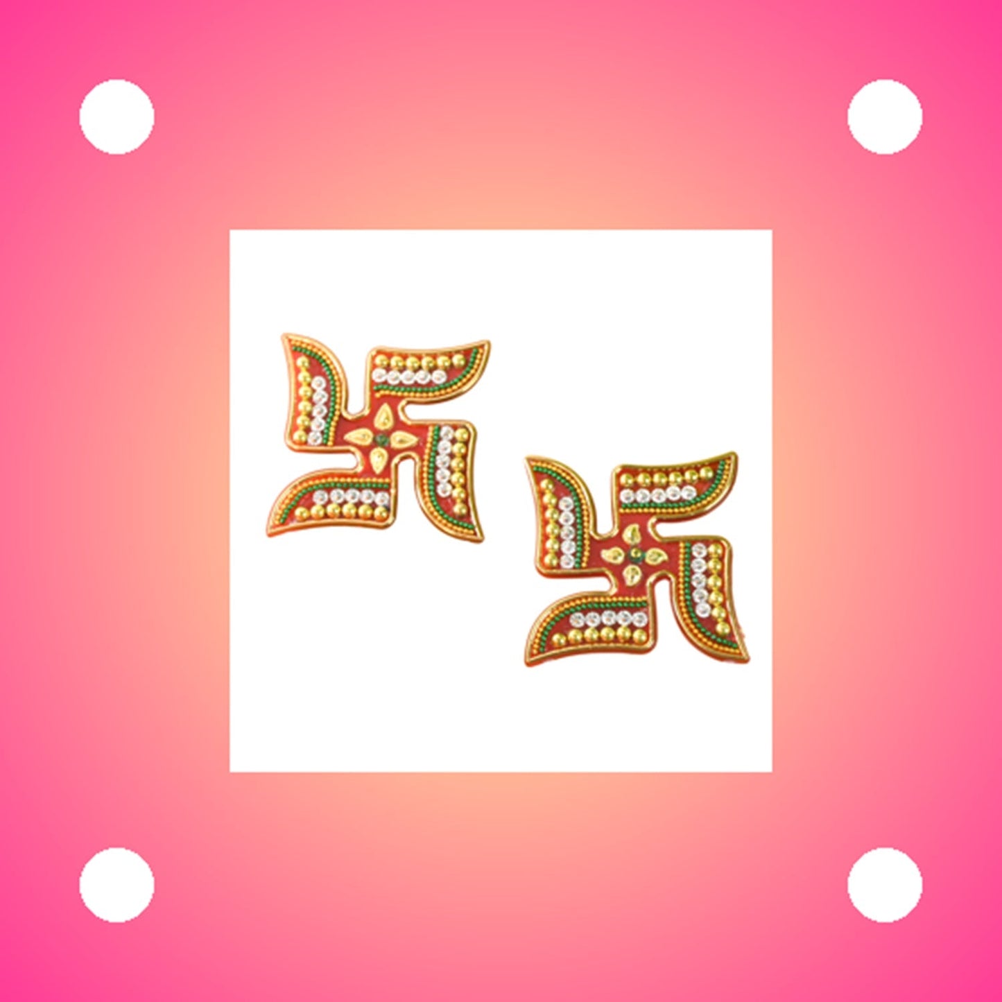 Decorative Swastik Sticker (2Pc Set) Your Brand
